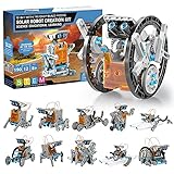 Solar Roboter Bausatz Kinder STEM Experimente 190 Stücke Lernspielzeug Geschenke, 12-IN-1...