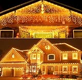 KALAHOL Eiszapfen-Weihnachtsbeleuchtung für draußen, Eiszapfenlichterkette für draußen und...