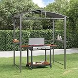Grillpavillon mit Seitenregalen, Anthrazit 210x114x230 cm, Robuster Stahlrahmen, PC-Dach,...