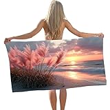 Hyupuanj Strandtuch XXL 100 x 150 cm - Reed Saunahandtuch Ultra-Leichtes Mikrofaser Badetuch,...
