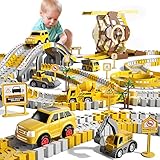 299PCS Autorennbahn Rennbahn 6 Autos Spielzeug, Spielzeug für 3 4 5 6 Jahre alt Jungen Mädchen...