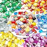 AiYoYo 650g Bunte Mosaiksteine Set Glitzernde Glasstücke für erwachsene DIY Polygonal Verschiedene...