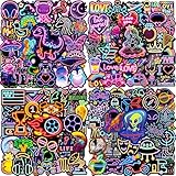 Aufkleber 200 Stück Cute Neon Sticker Set, Schule Lehrer Belohnungssticker für kinder, Wasserfeste...
