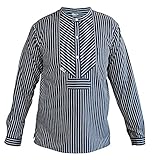 modAS Unisex Finkenwerder Fischerhemd Basic Line - Hemd Seemann Skipper Fischer-Hemd gestreift aus...