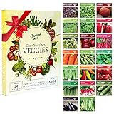 Gemüsesamen Anzuchtset mit 20 Packungen - Garden Pack – Einfaches Starter Saatgut Set mit hohem...