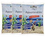 Dehner Aqua Aquarienkies, Körnung 1 - 2 mm, 3 x 5 kg (15 kg), weiß