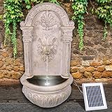 Gartenbrunnen Solarbrunnen Brunnen Vogelbad Wasserfall, Gartendeko mit Pumpe, Wasserspiel für...