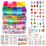 LUZOON 15000+ Loom Bänder Set XXL, 45 Farben Gummibänder für Armbänder 3-lagigem Koffer Mega Set...