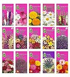 RHS-inspirierte Blumensamen-Kollektion - 15 Sorten Gartenblumen, Vielfältig & Bienenfreundlich