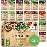 BIO Gemüse Samen Set - 14 Sorten Gemüsesamen aus biologischem Anbau, samenfestes Gemüse Saatgut,...