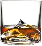 LIITON Tumblergläser Everest Crystal Whisky Gläser Set, 4-teilig aus Kristallglas, Geschenke für...