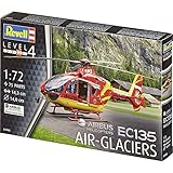 Revell Modellbausatz EC135 Air-Glaciers - Rettungshubschrauber mit Cockpit und Fenestron-Rotor -...