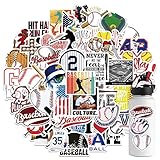 AUCEKO 52 Stück Baseball Aufkleber Pack Baseball Sticker Set wasserdichte Vinyl Sticker für Laptop...