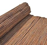 Nature LOUNGE Weidenmatte 120 x 500 cm - Hochwertiger Weiden Sichtschutz Zaun - Weidenzaun Matte...
