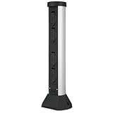 REV Außensteckdose SilverCraft - 4-Fach Garten Steckdosensäule, 57cm Höhe, Outdoor Steckdose IP44...