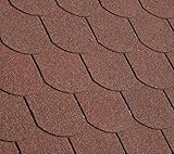 Gartenwelt Riegelsberger Premium Bitumenschindeln 3 m² Rot mit Glasvlieseinlage Dachschindeln...