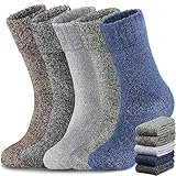 Yeblues Thermosocken Herren,5 Paar Dicke Wintersocken Warme Socken,Wollsocken Thermo Socken Männer,...