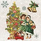 Servietten 3-lagig 33 x 33 cm | 20 Stück | Papierservietten Bunt Perfekt für den Weihnachtstisch |...