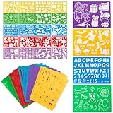 LAUMOE 20 Stück Schablonen Kinder, Malschablonen Kinder, Zeichenschablonen Kinder Schablonen Malen...