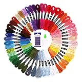 SOLEDI Stickgarn 50 Farben Mit Weicher Polyester Perfekt für Bracelets Stickerei Basteln Crafts Set...