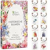 OwnGrown Blumensamen-Set - 8 Historische Blumen Samen Sorten - Mohnsamen, Akelei, Rittersporn,...