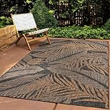 In & Outdoor Teppich Wetterfest Wohnzimmer Balkon Küchenteppich Terrassenteppich Flachgewebe...