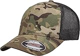 Flexfit Herren-Cap, zweifarbig, Stretch-Mesh, enganliegend, Multicam-Grün, XL-XXL, Multicam-Grün,...