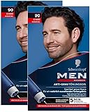 Men Perfect Anti-Grau Tönungs-Gel 90 Schwarz (2x 80 ml), Haarfarbe für Männer blendet graue Haare...