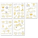 Temporäre Tattoos Hochzeit,Festival Tattoos Gold Tattoo, Bride Team Braut Hochzeit Tattoo für...