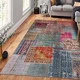 bamyum Denise Bedruckter Teppich Chenille-Druck Maschinell Hergestellt 160 x 230 cm, Waschbarer...