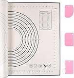 Miorkly Backmatte Groß Teigmatte 70x50cm, Silikonmatte Baking Mat Rutschfeste, Antihaftbeschichtete...