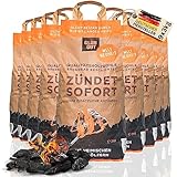27kg Premium Grill Holzkohle - sofort zündende Grill Kohle aus 100% heimischen Hölzern -...