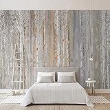 Fototapete Vlies Tapete, 3D Große Tapete Foto Seidenartiges Wandbild Moderne Holzstruktur Wald...