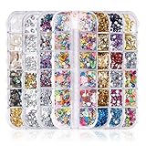 7 Boxen Nail Art Strass Kit, Professionelle Strasssteine Nagel Dekorationssets mit Diamanten...