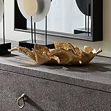 Kenny Dekoratives Blatttablett, 41 cm breit, glänzend, goldfarben Kensington Hill