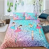 NUEYSP Bettwäsche 155x220 Tanzendes Mädchen Bettwäsche-Sets 3D-Motiv, Mikrofaser, 1 Bettbezug...