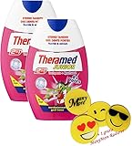 2 X 75 ml Theramed-JUNIOR 2-in-1 mit Erdbeer-Geschmack ▐ Zahnpasta & Mundwasser in einem! ▌...