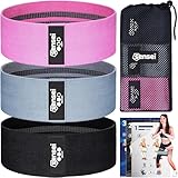 SENSEI® Fitnessbänder Set – 3 Elastic Stoff Trainingsbänder – rutschfest Resistance Bands...
