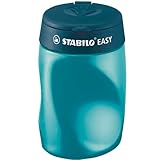 STABILO - Ergonomischer Dosen-Spitzer für Linkshänder - EASYsharpener - 3 in 1 - petrol