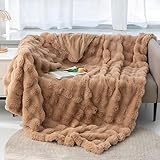 Kunstkaninchenfell Kuscheldecke Decke Sofa, Kunstfell Blase Kaninchen Decke Doppelschichtige...