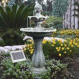 Solar Gartenbrunnen Brunnen Solarbrunnen Klassik-Garten Zierbrunnen Wasserfall Gartenleuchte...