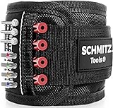 SCHMITZ.Tools Geschenke für Männer - Magnetarmband Handwerker Gadget mit 15 starken Magneten -...