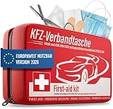 HELDENWERK KFZ Verbandstasche nach aktueller Norm 2026 - Europaweit Nutzbar - Erste Hilfe Set Auto...