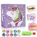 FORMIZON Diamond Painting Schmuckkästchen Mädchen, Unicorn Schatztruhe DIY Diamant Spielzeug für...