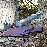 Outdoor Gürtelmesser Jagdmesser als Survival Bushcraft Messer aus rostfreiem Edelstahl incl....