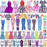 ebuddy 32 Stück Puppenkleidung und Zubehör, darunter 5 Partykleider, 10 Minikleid, 4...