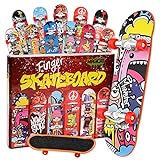 Magicat Finger Skateboard - 12 stylische Fingerskateboards, Spielzeug Finger Skateboard für Party I...