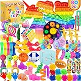 Chennyfun Stressabbau Spielzeug Set, 80Pcs Sensory Zappeln Anti Stress Spielzeug-Infinity Cube...