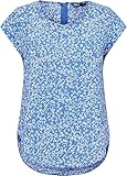 ONLY Damen Bedruckte Kurzarm Bluse Print Basic Rundhals Ausschnitt T-Shirt Blouse Oberteil ONLVIC