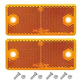 AGRISHOP Rechteckige Reflektoren Anschrauben,2Pack,90x40x8mm,mit E9-Prüfzeichen, Rückstrahler für...